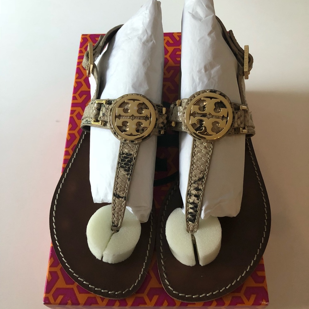 Tory Burch cassia flat thong-python